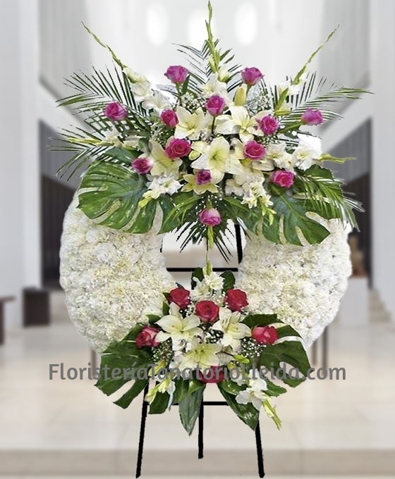 Corona de flores Funerarias para tanatorio